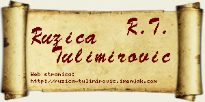 Ružica Tulimirović vizit kartica